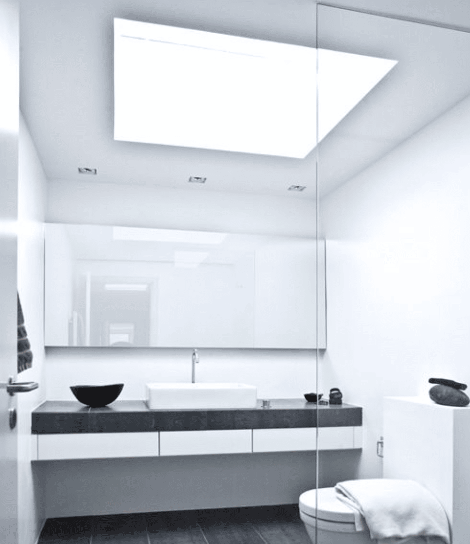 modern grey bathroom
